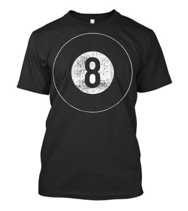 Vintage Eight Ball Billiards Circle Emblem T-Shirt