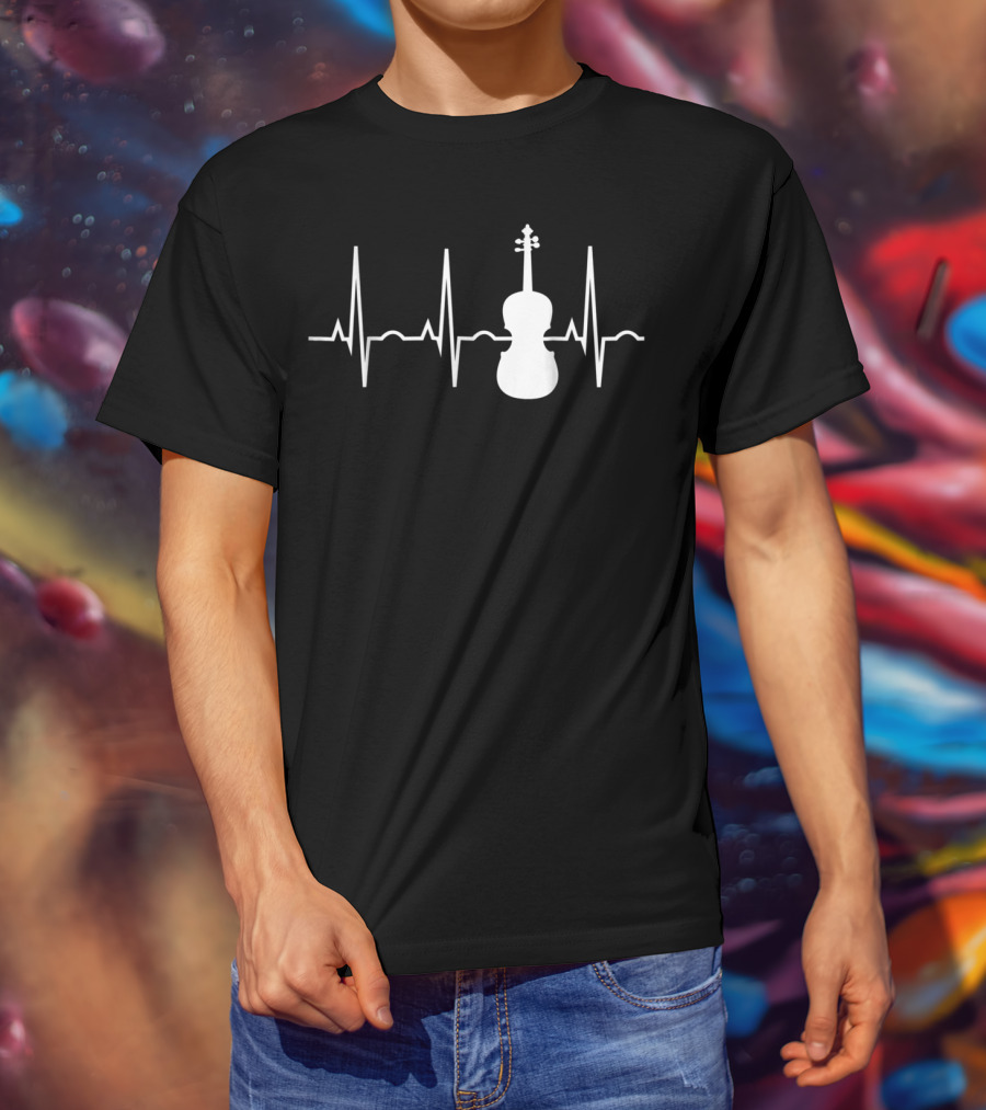 Viola Heartbeat Orchestra Player Musician T-Shirt