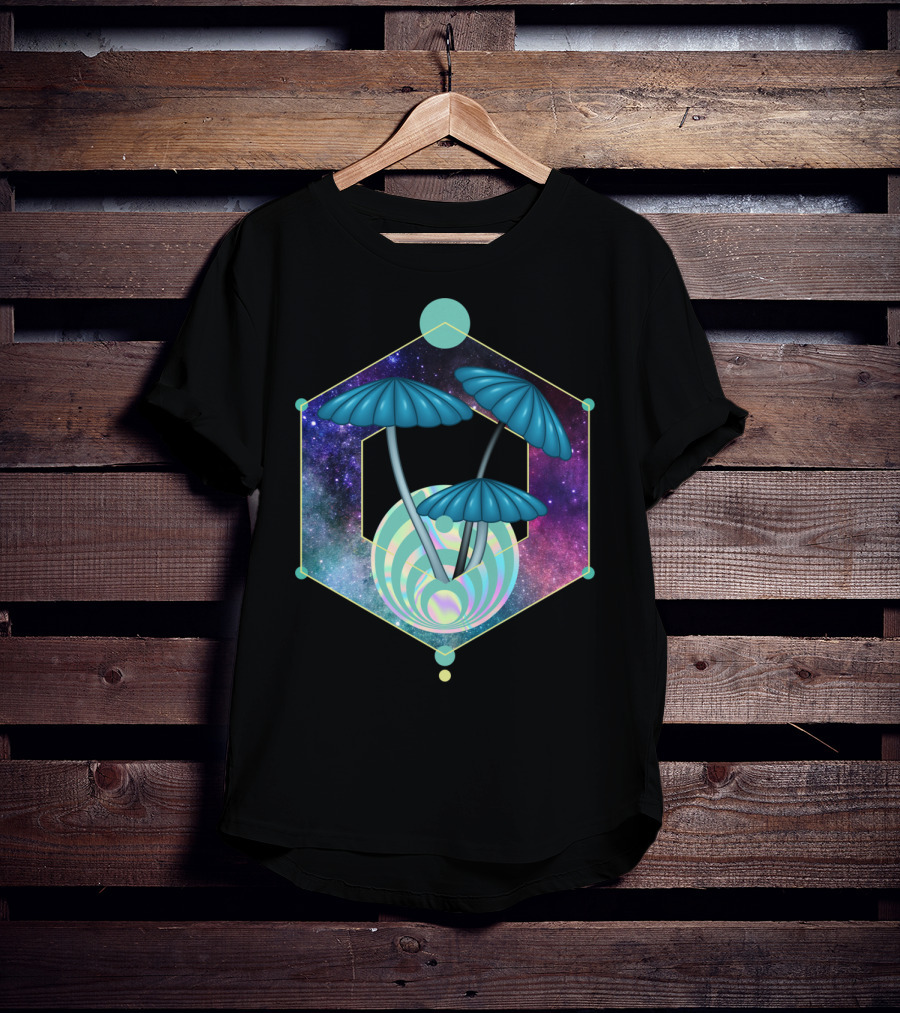 Bass Head Nectar Galaxy Mushroom Trip Dubstep T-Shirt