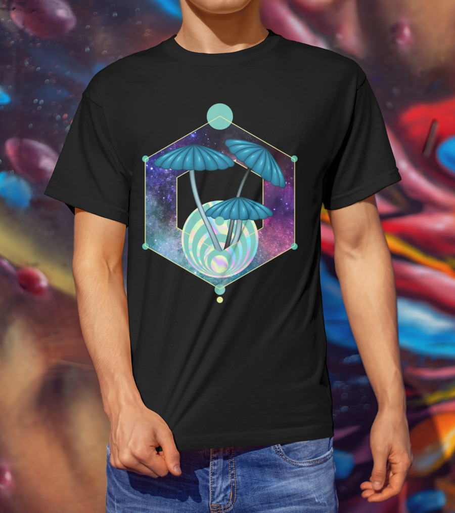 Bass Head Nectar Galaxy Mushroom Trip Dubstep T-Shirt