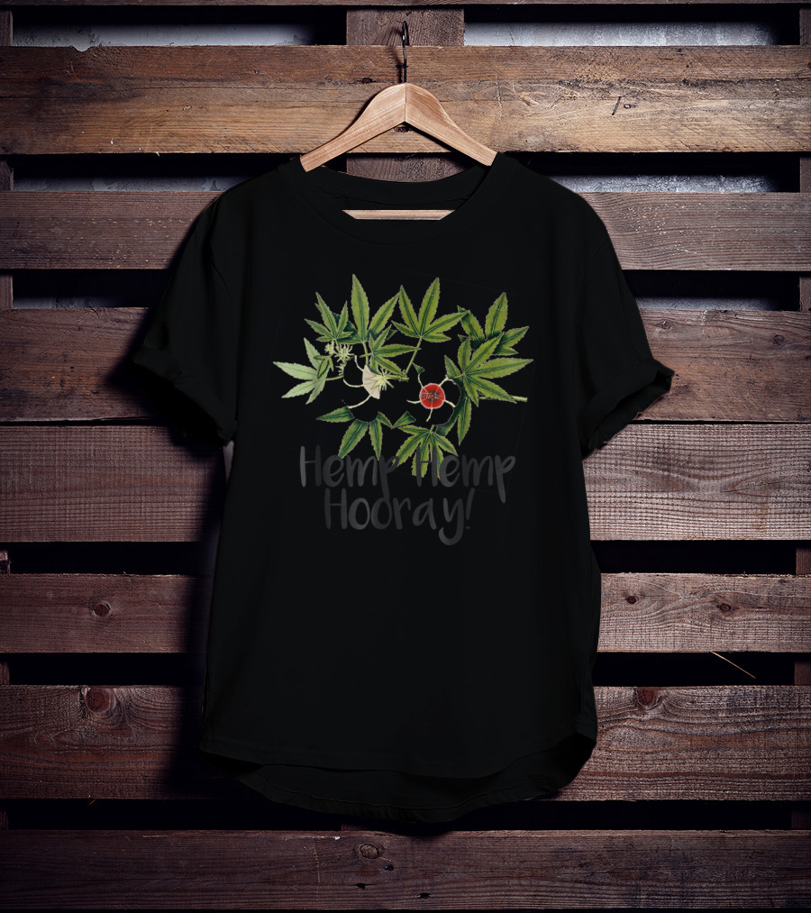 Hemp Hemp Hooray Marijuana Cannabis CBD Leaf T-Shirt