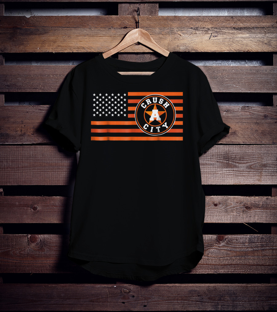 Houston Crush City Baseball Flag H Town Novelty T-Shirt