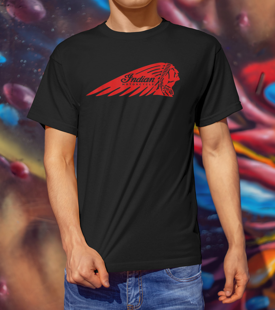 Indian Motorcycle Logo Cafe Racer Biker T-Shirt