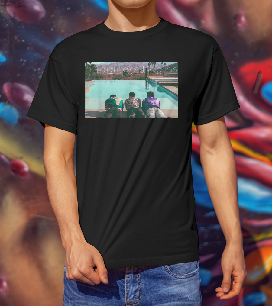 Jonas Brothers Happiness Begins Poolside Album Cover T-Shirt