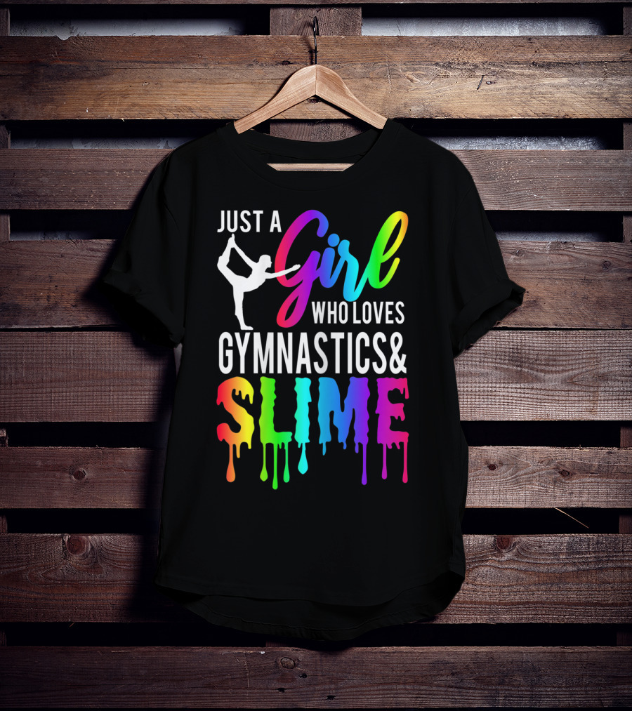 Just A Girl Who Loves Gymnastics And Colorful Slime T-Shirt