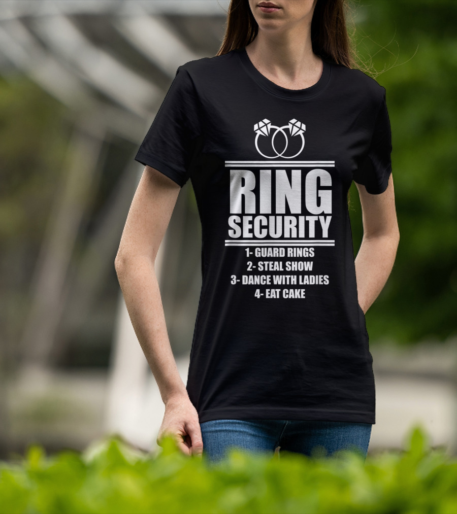 Kids Ring Security Ring Bearer Guard Rings Steal Show Dance Eat Cake T-Shirt