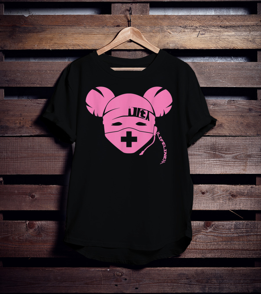 Life Line Clean Pink Apex Lifeline Gaming Character Face Mask T-Shirt