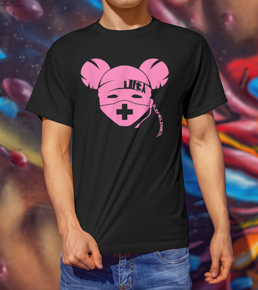 Life Line Clean Pink Apex Lifeline Gaming Character Face Mask T-Shirt