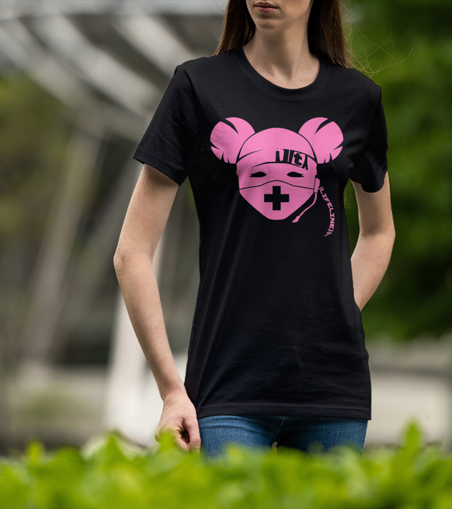 Life Line Clean Pink Apex Lifeline Gaming Character Face Mask T-Shirt