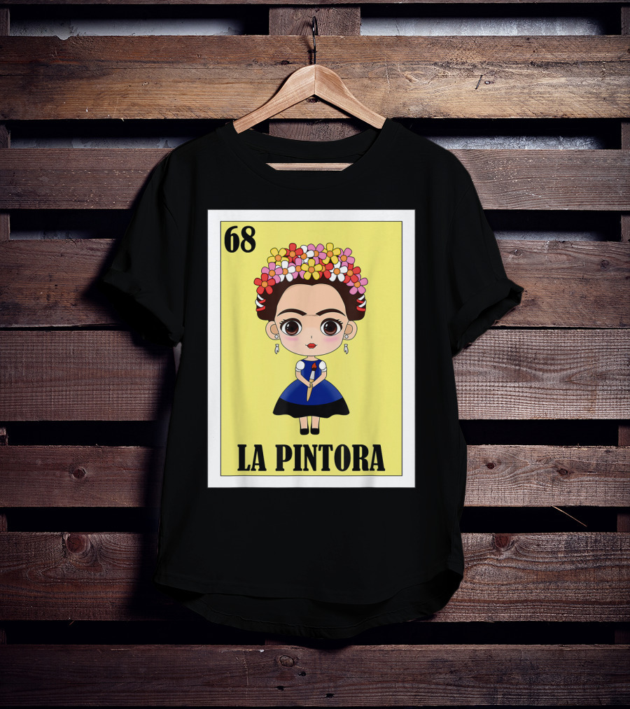 Loteria 68 La Pintora Mexican Graphic Icon T-Shirt