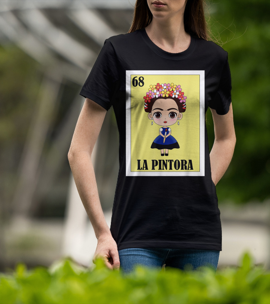 Loteria 68 La Pintora Mexican Graphic Icon T-Shirt