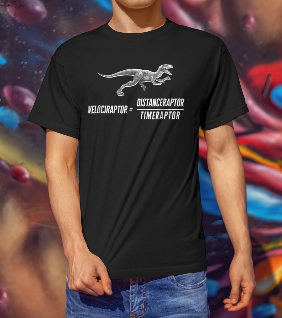 Velociraptor Equation Math Geek Dinosaur Pun Lover Fan T-Shirt