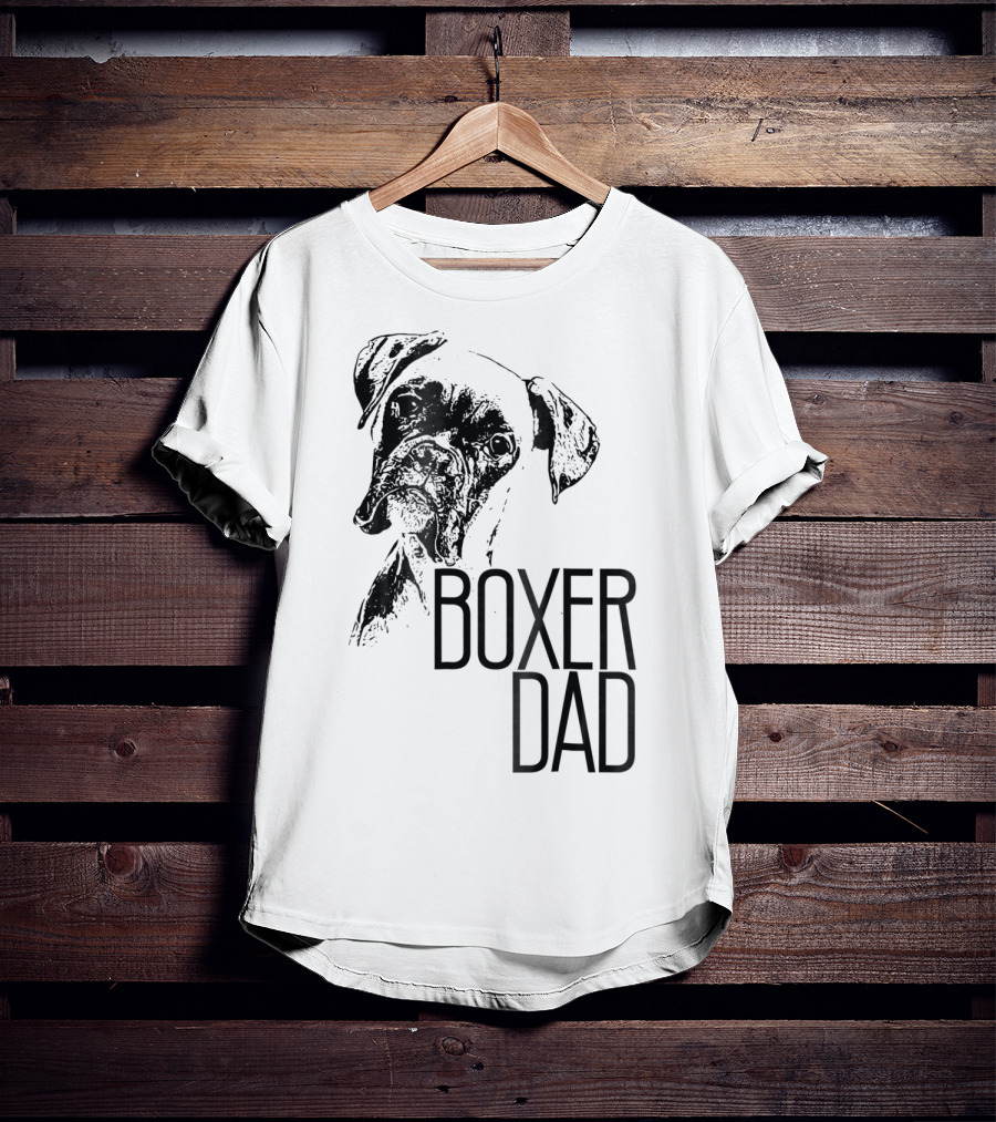 Boxer Dad Dog Face Dog Lovers Mens Boxer T-Shirt