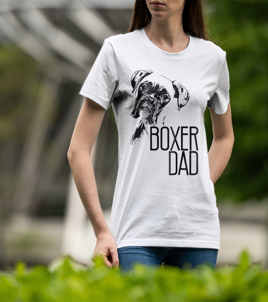 Boxer Dad Dog Face Dog Lovers Mens Boxer T-Shirt