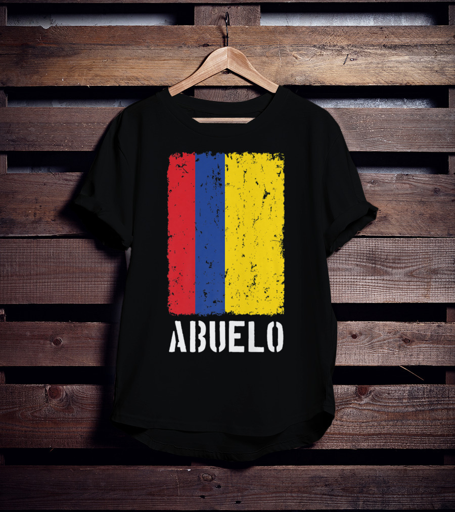 Colombian Grandpa Abuelo Colombia Flag T-Shirt