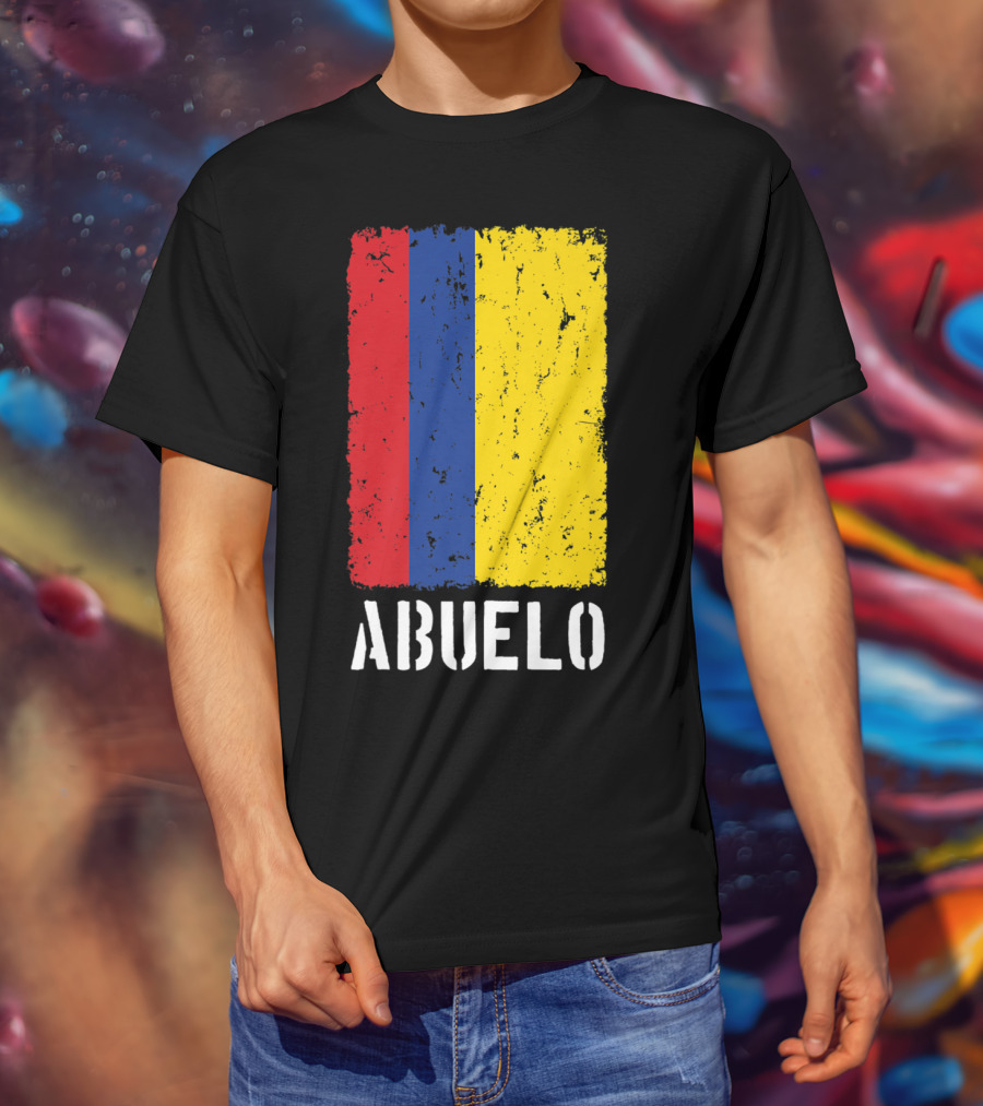 Colombian Grandpa Abuelo Colombia Flag T-Shirt
