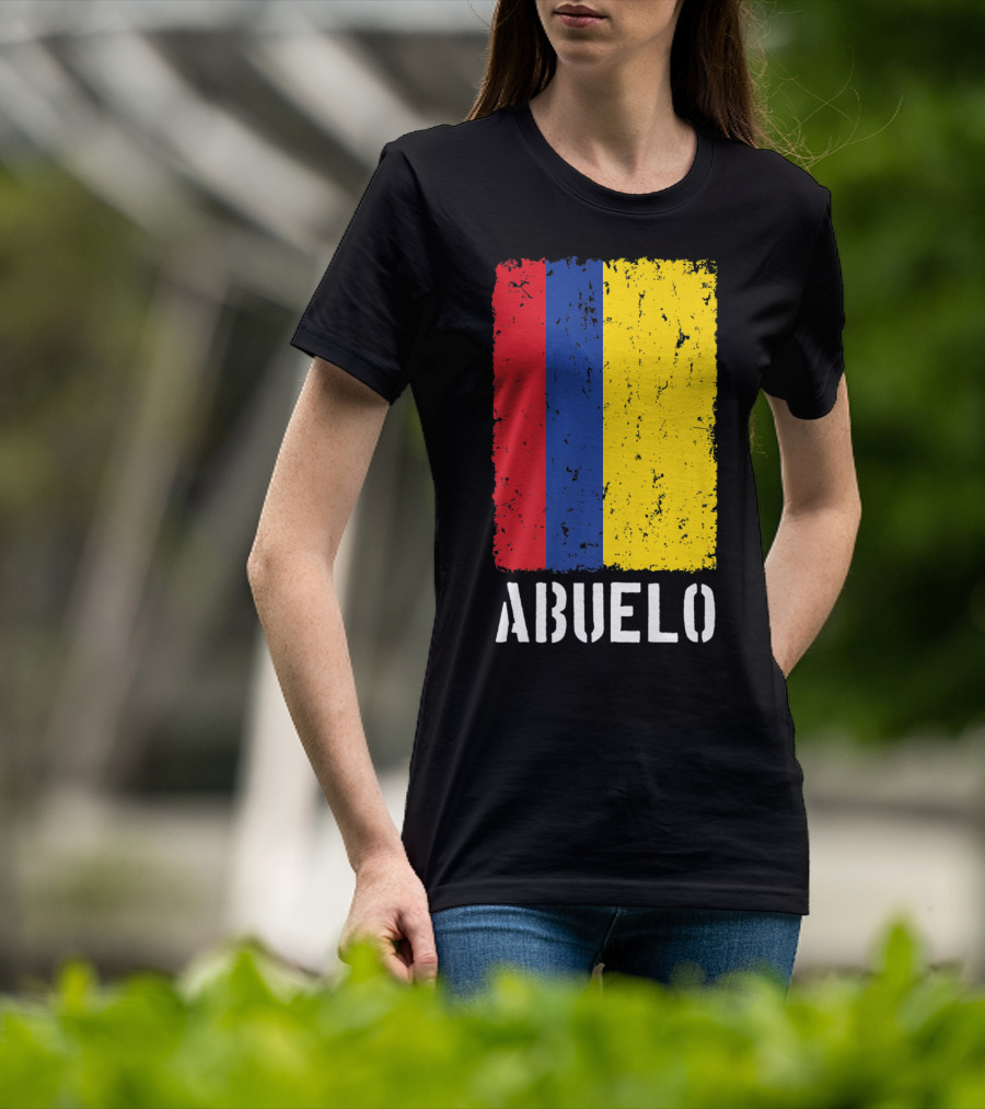 Colombian Grandpa Abuelo Colombia Flag T-Shirt