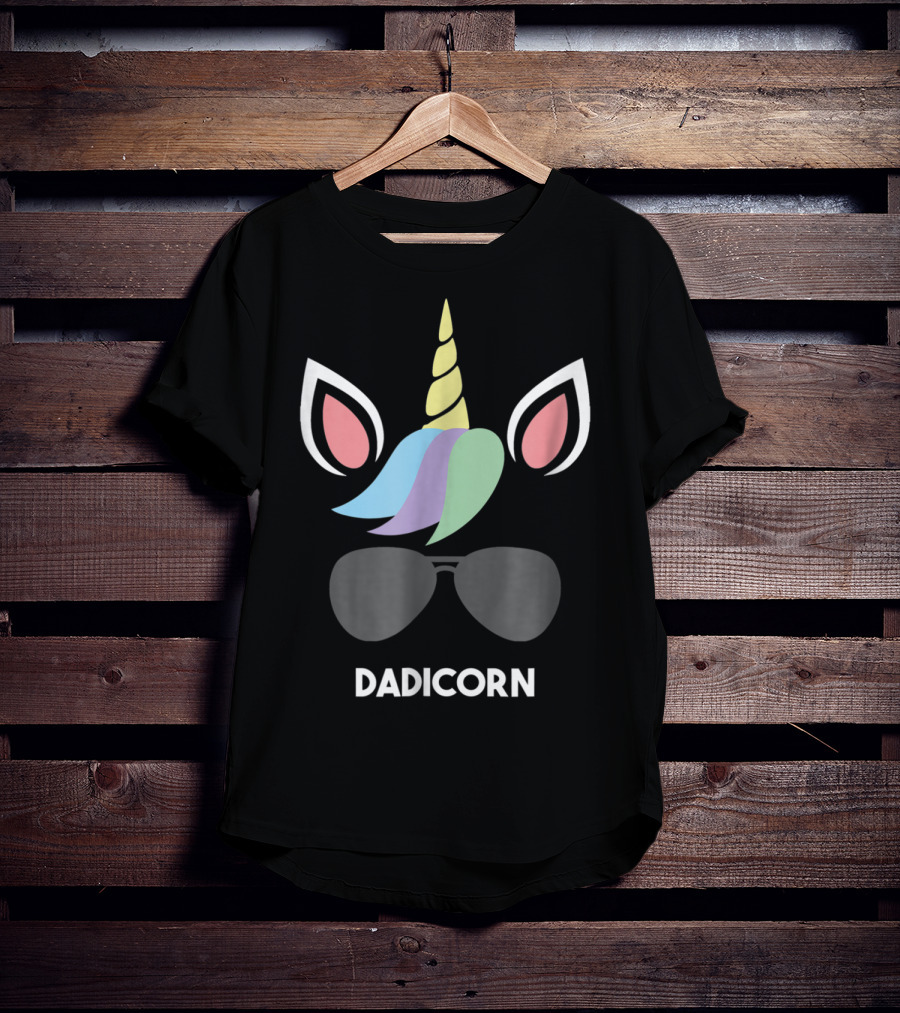 Dadicorn Funny Unicorn Best Dad Father Mens T-Shirt