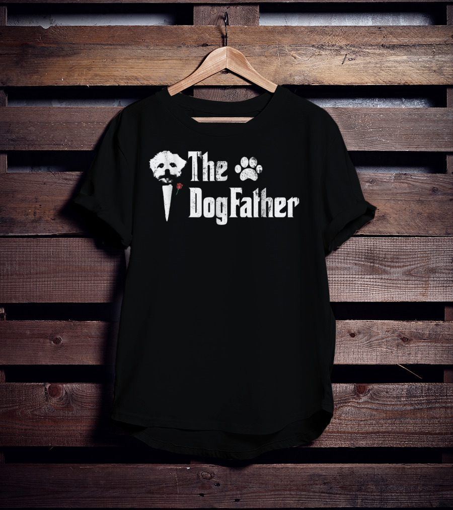 Mens The DogFather Maltese Dog Dad Father's Novelty T-Shirt