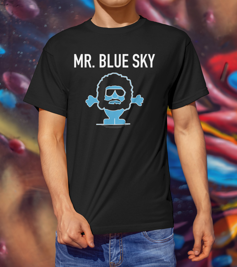 Mr Blue Sky Blue Lovers Character With Sunglasses T-Shirt