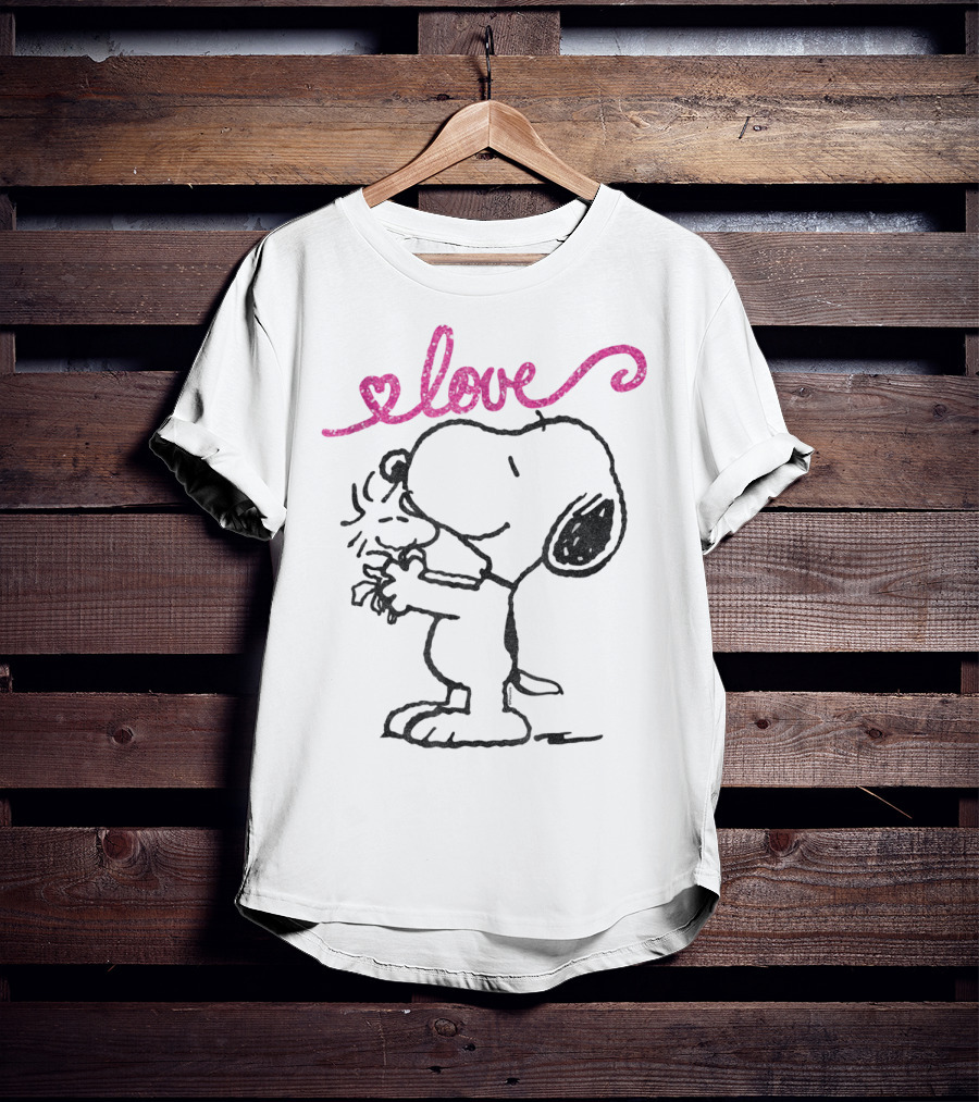 Peanuts Snoopy Woodstock Love Mother's Hug T-Shirt