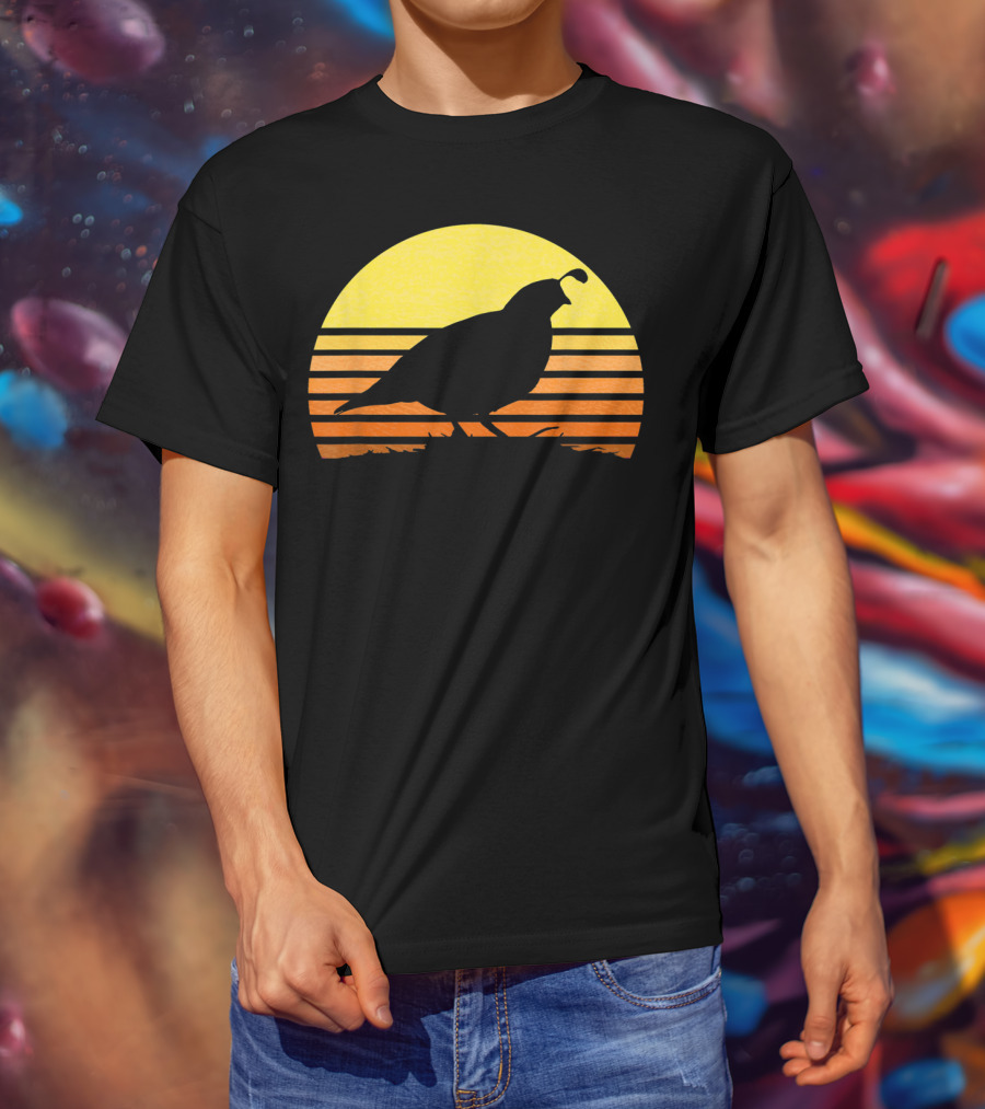 Quail Hunting Upland Bird Game Hunter Shooting Sunset T-Shirt
