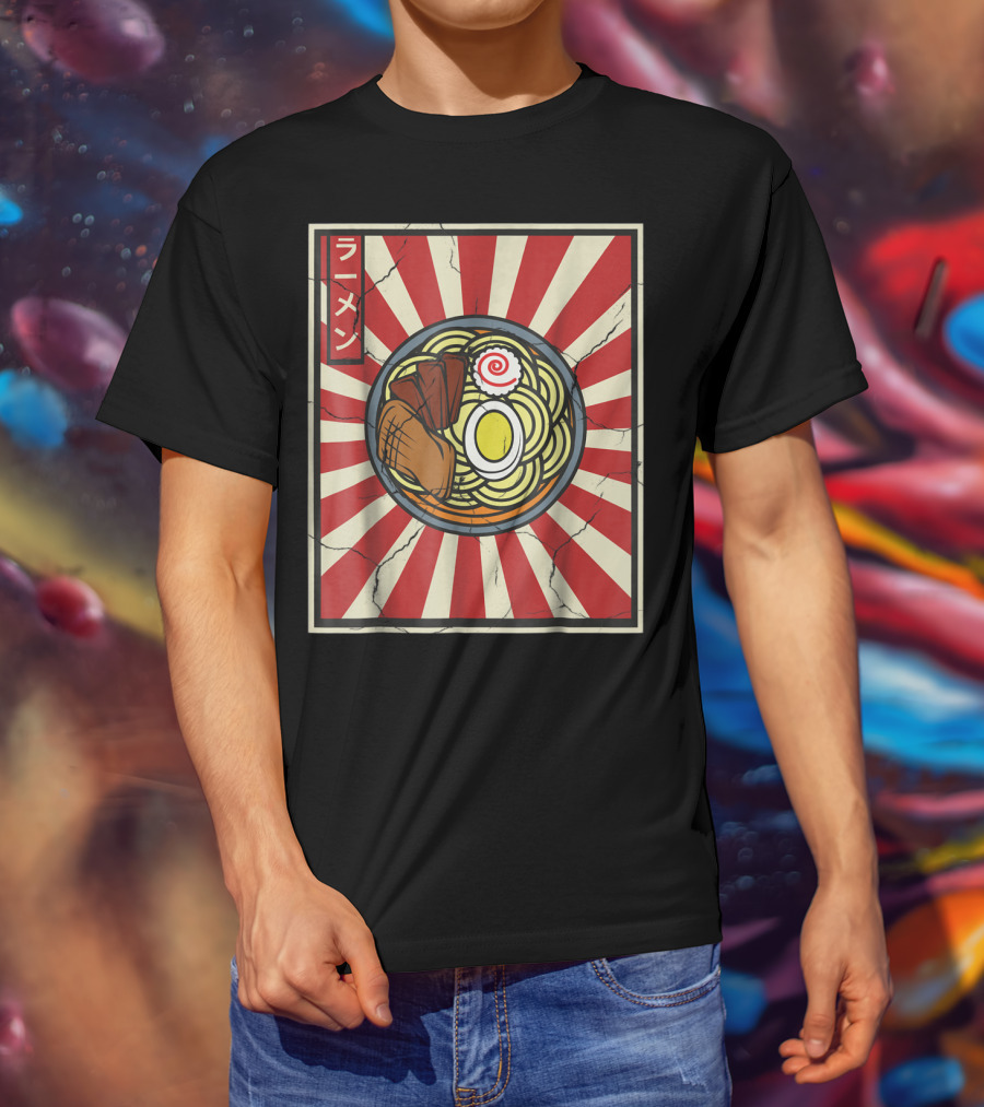 Ramen Retro Vintage Japanese Tasty Noodles Lover T-Shirt