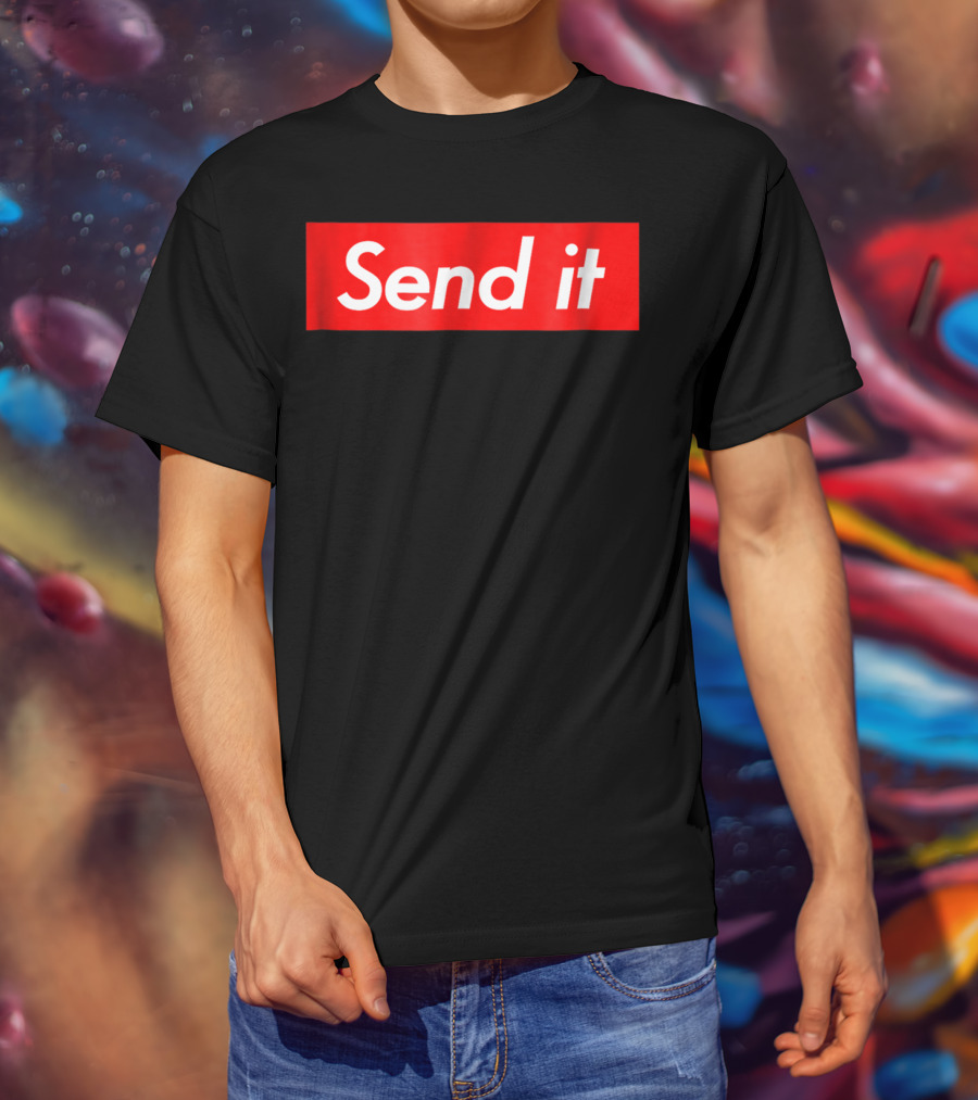 Send It Red Bold Text Iconic T-Shirt