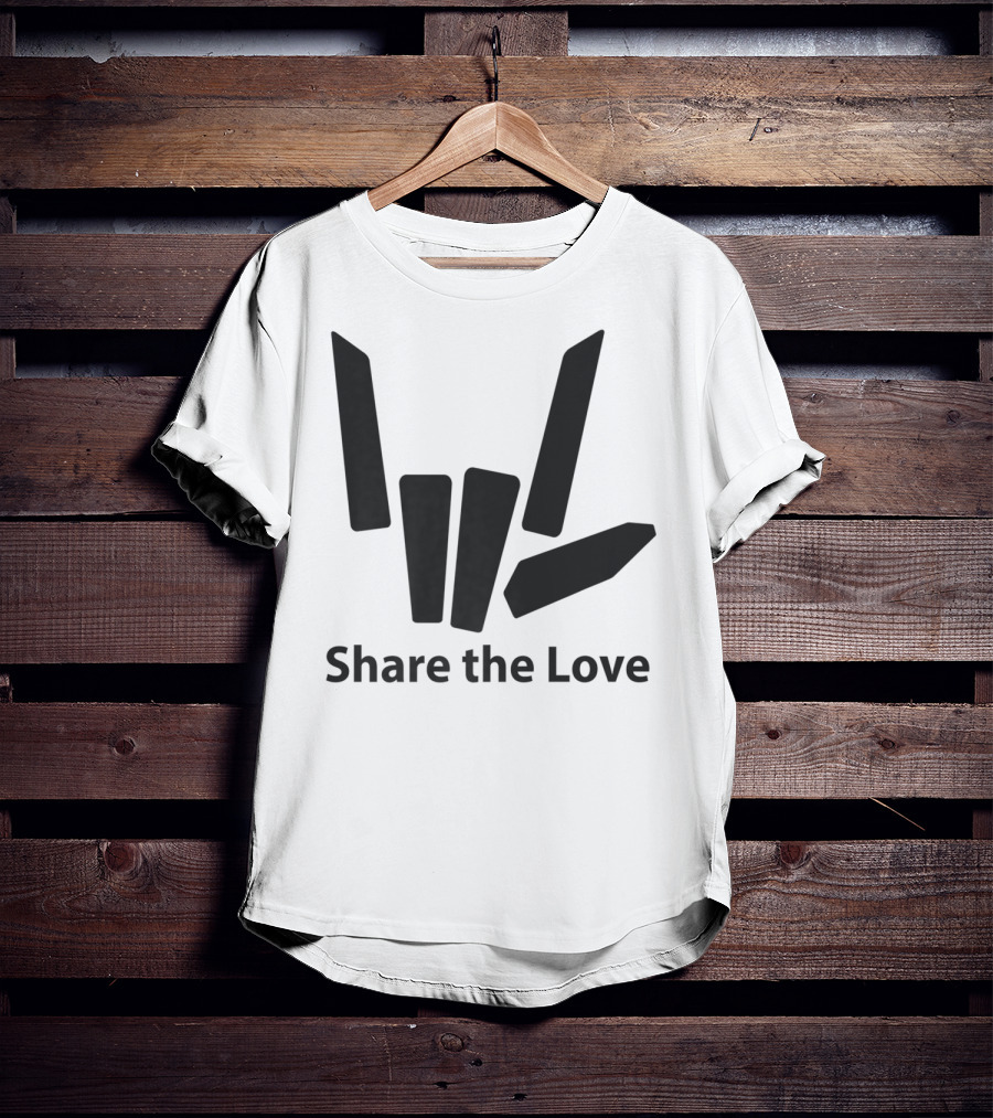 Share The Love Emblem Color Option Kids Boys Premi T-Shirt