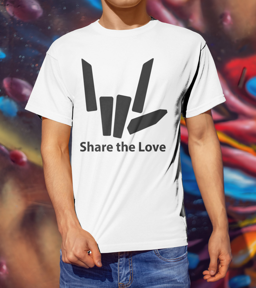 Share The Love Emblem Color Option Kids Boys Premi T-Shirt