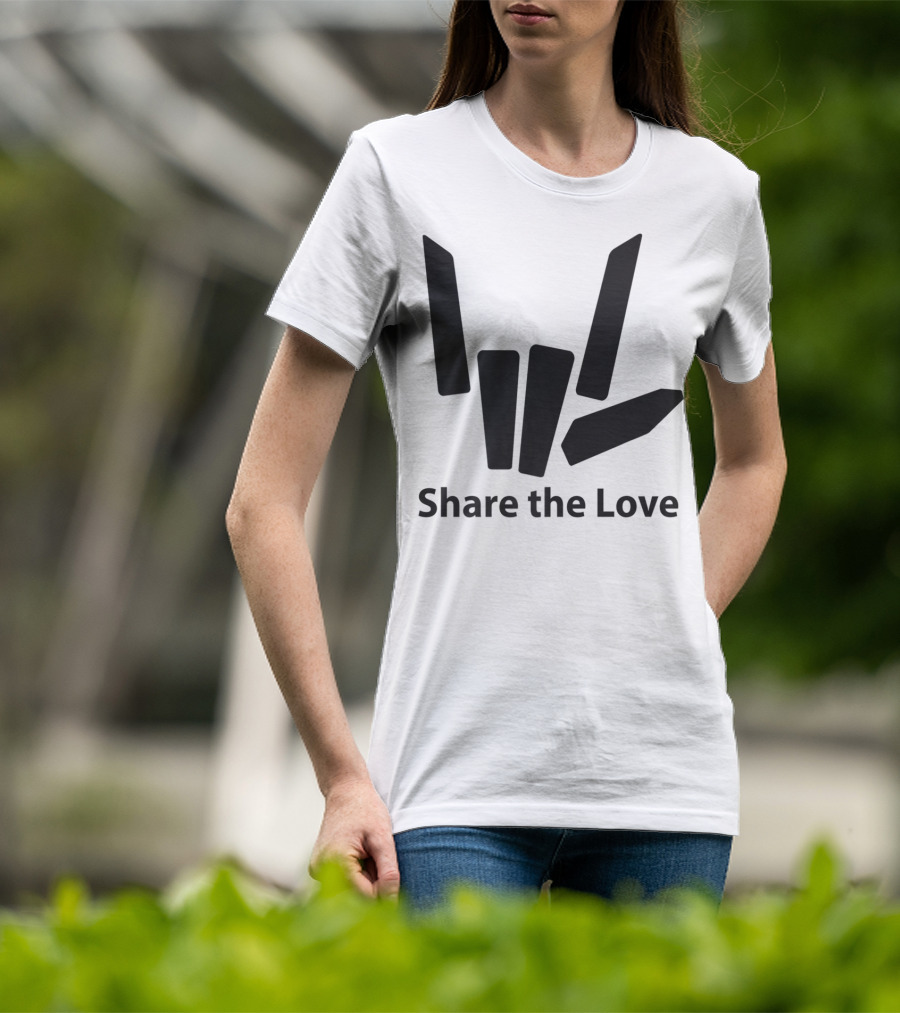 Share The Love Emblem Color Option Kids Boys Premi T-Shirt