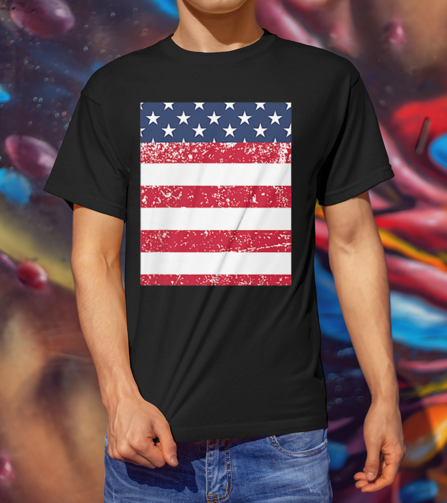 USA Pocket American Flag T-Shirt