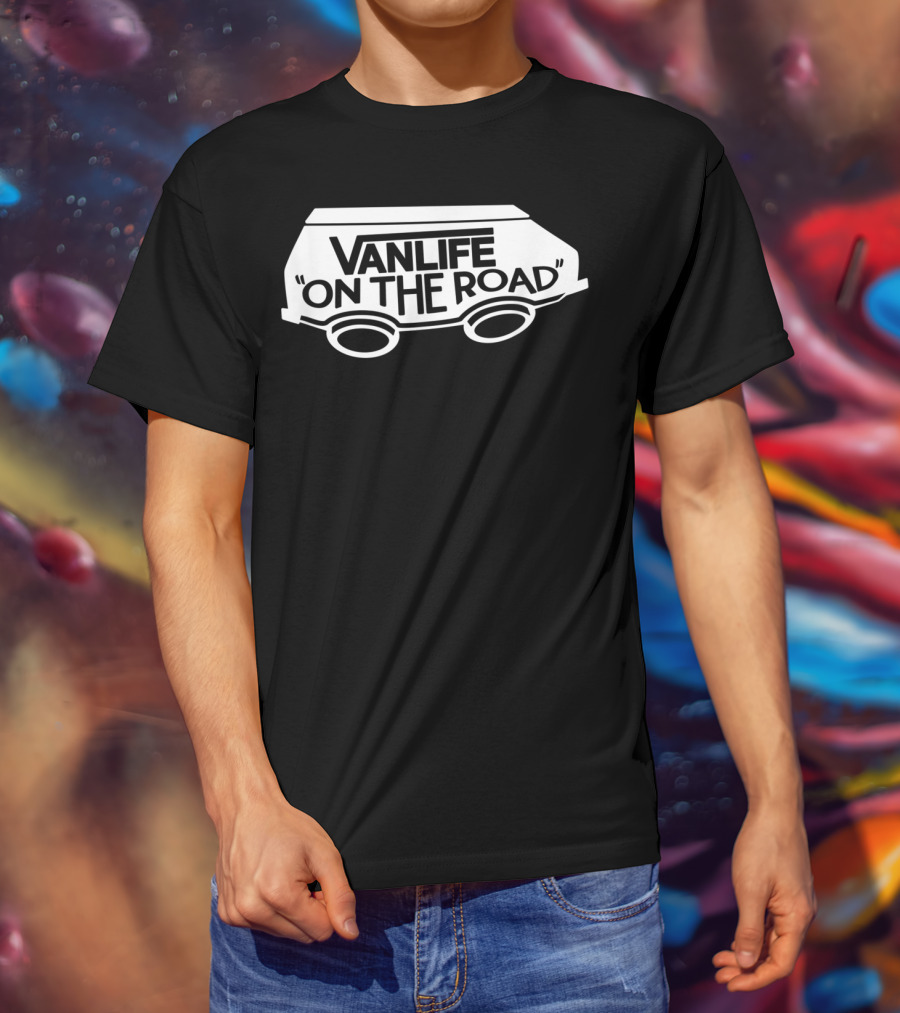 Vanlife On The Road Skater Surfer Campervan T-Shirt