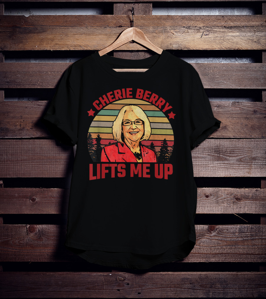 Cherie Berry Lifts Me Up Vintage Style Retro Sunset T-Shirt