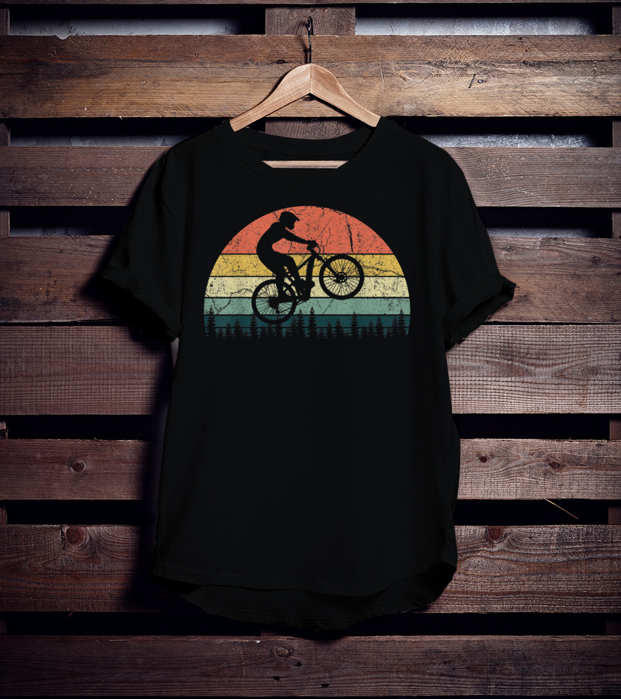 Retro Mountain Bike Enduro Sunset T-Shirt