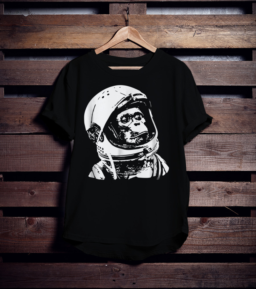 Vintage Space Astronaut Monkey Iconic Exploration T-Shirt