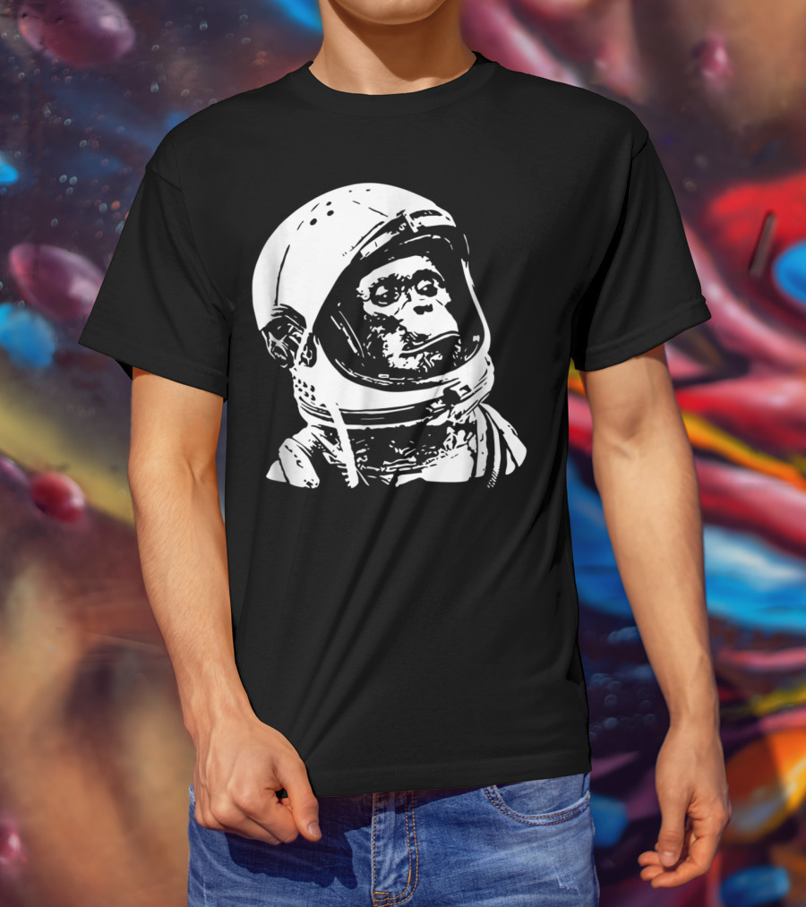 Vintage Space Astronaut Monkey Iconic Exploration T-Shirt