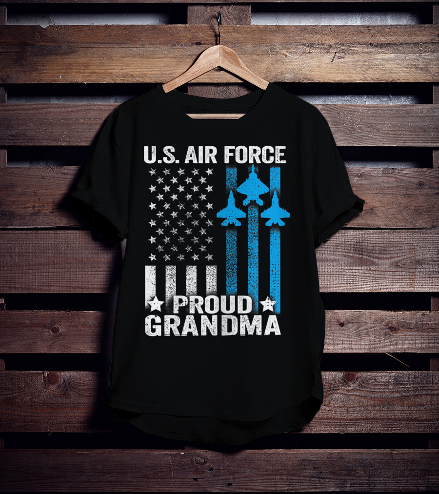 U.S. Air Force Proud Grandma Stars And Jets USAF T-Shirt