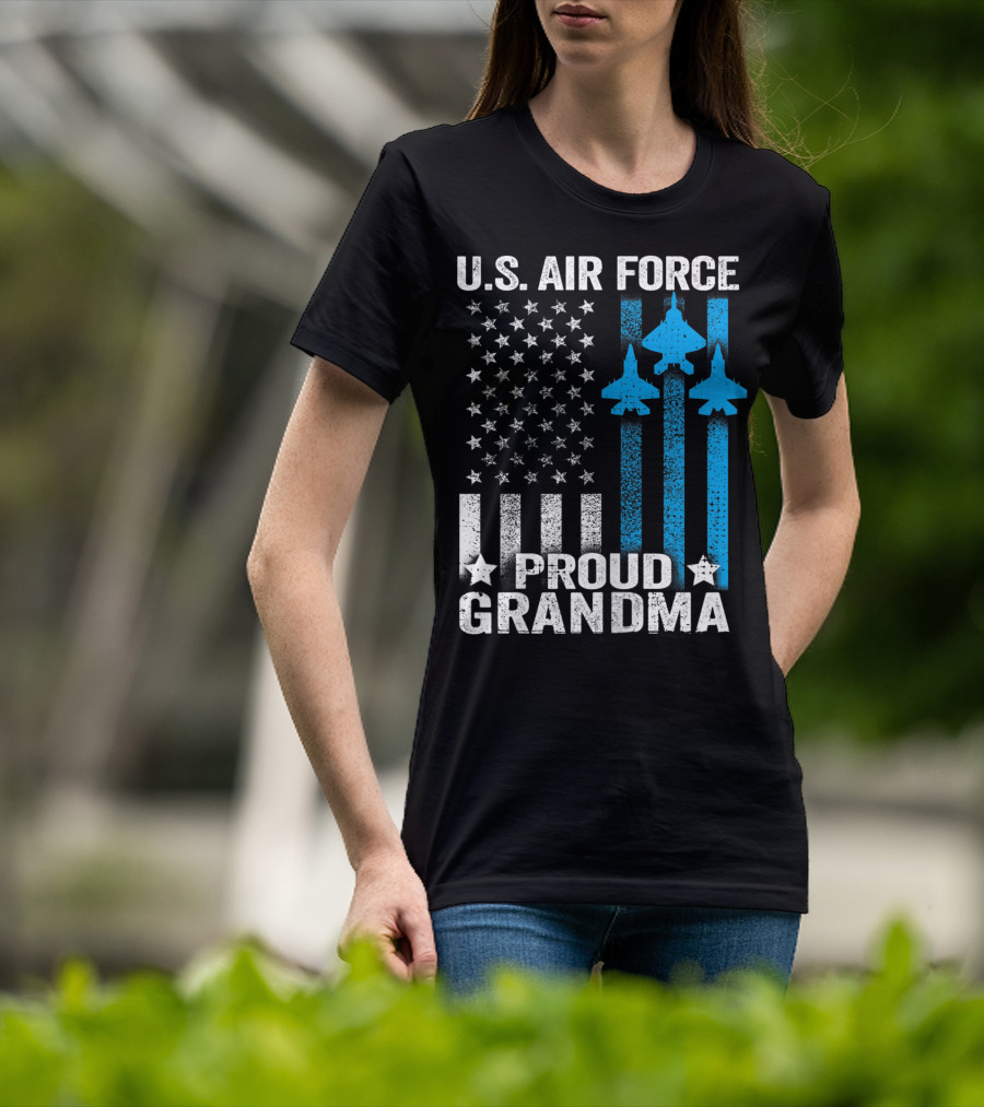 U.S. Air Force Proud Grandma Stars And Jets USAF T-Shirt