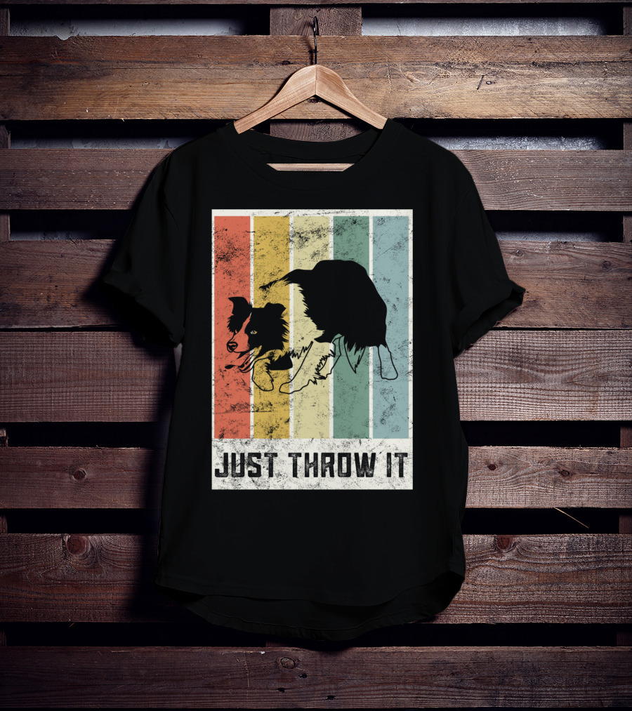 Just Throw It I Love My Border Collie Mom Herd T-Shirt