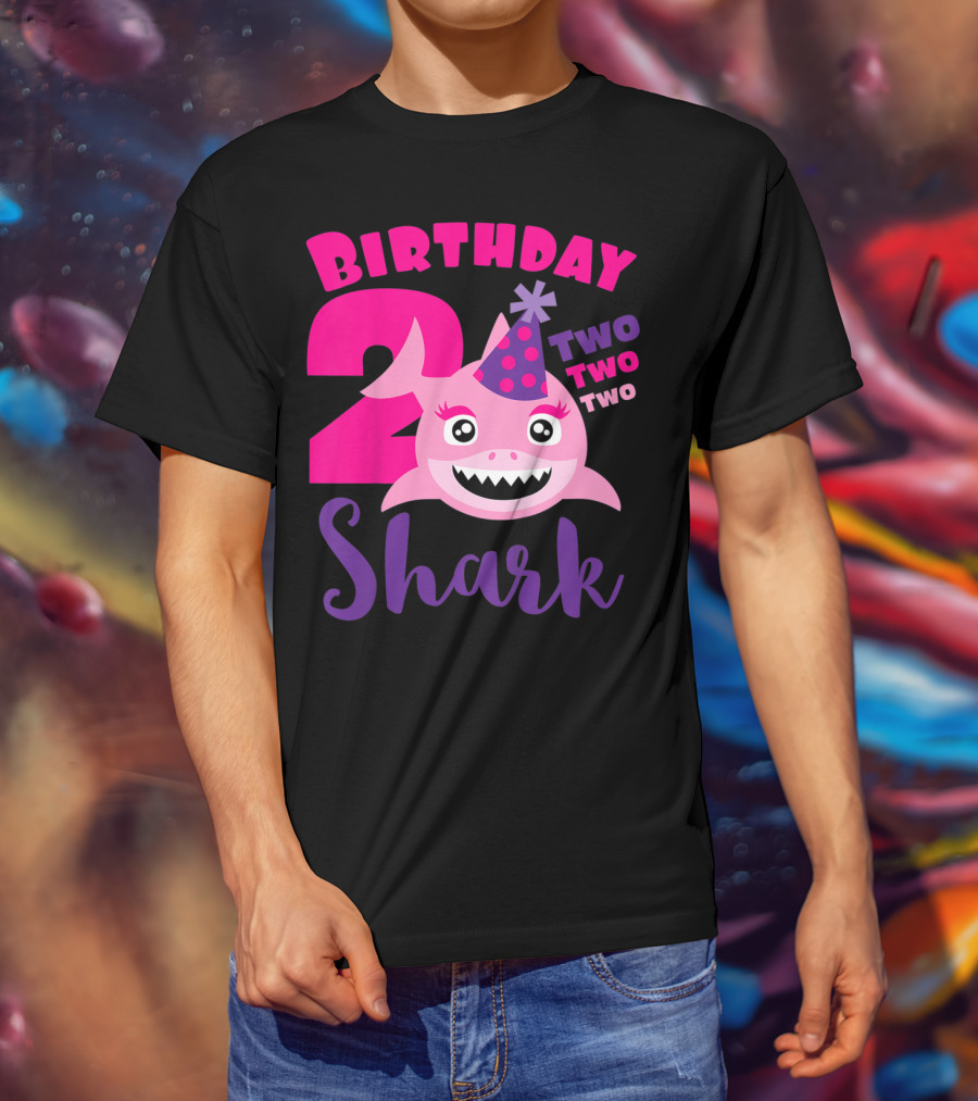Birthday 2 Shark Two Two Two T-Shirt