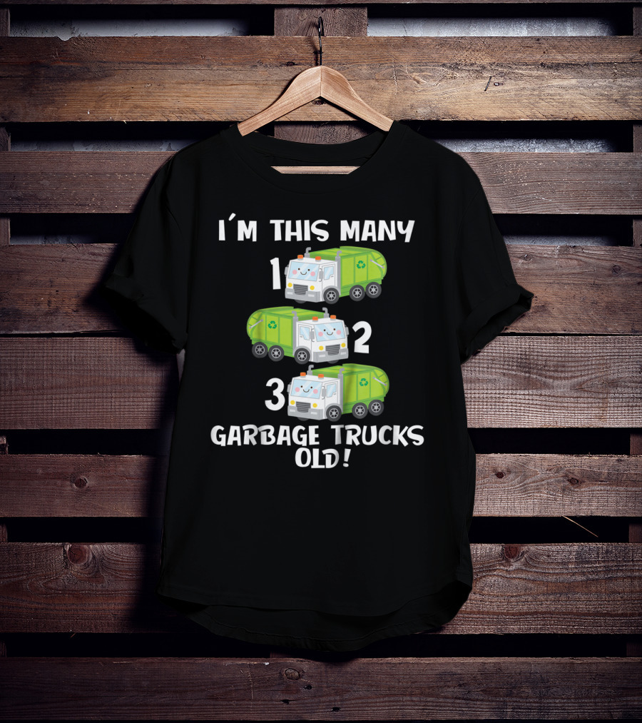 I'm This Many 1 2 3 Garbage Trucks Old T-Shirt