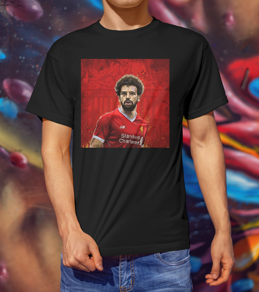 Liverpool Mohamed Salah Standard Chartered Red Jersey T-Shirt