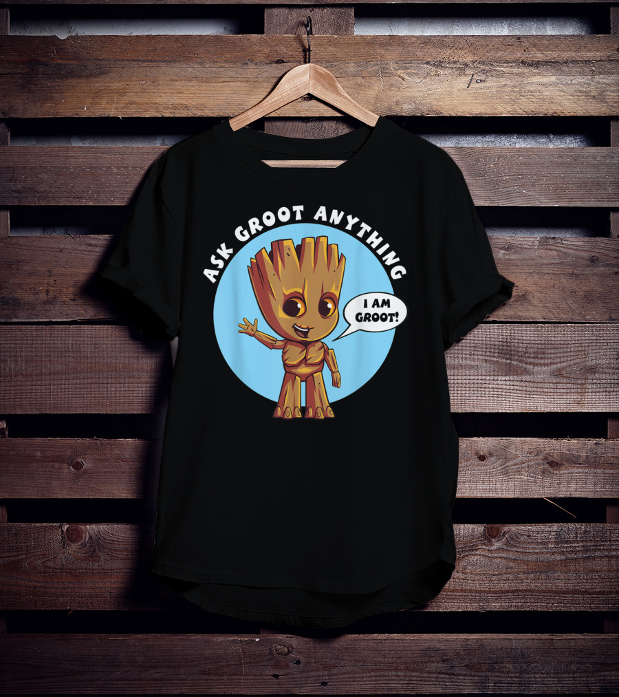 Ask Groot Anything I Am Groot Marvel T-Shirt