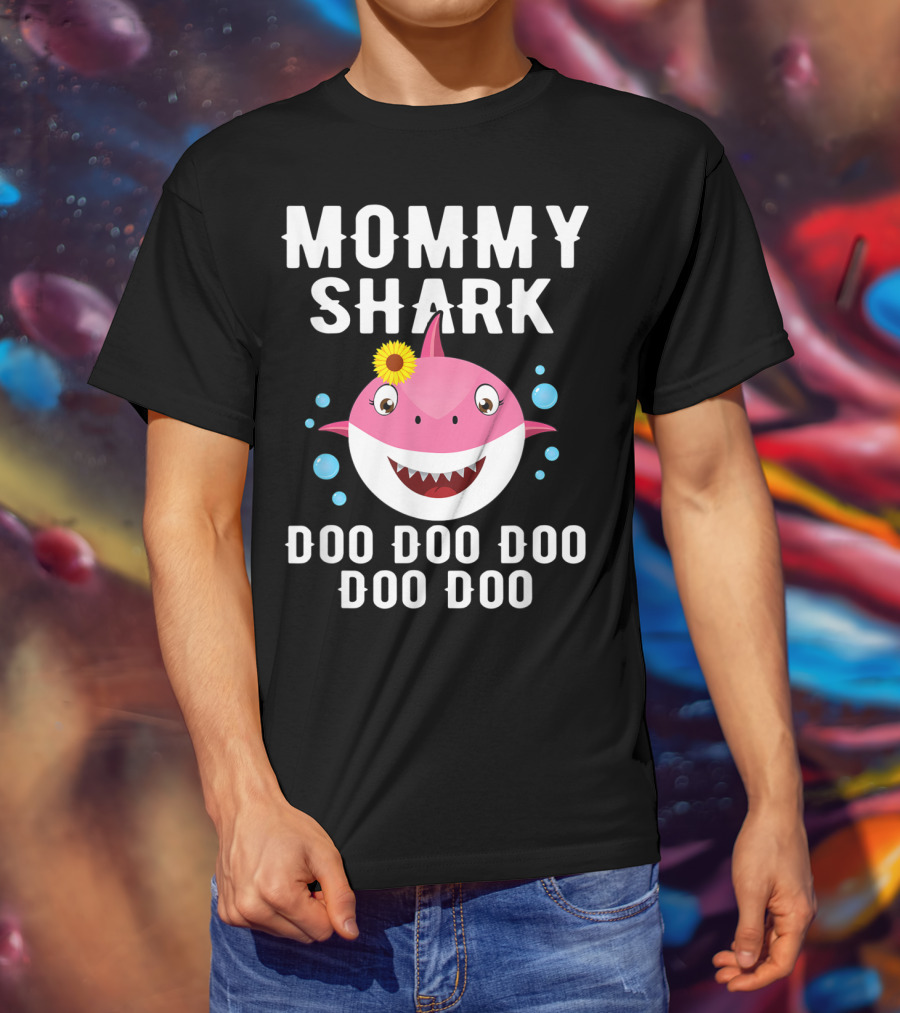 Mommy Shark Doo Doo Doo Doo Funny Kids Video Baby T-Shirt