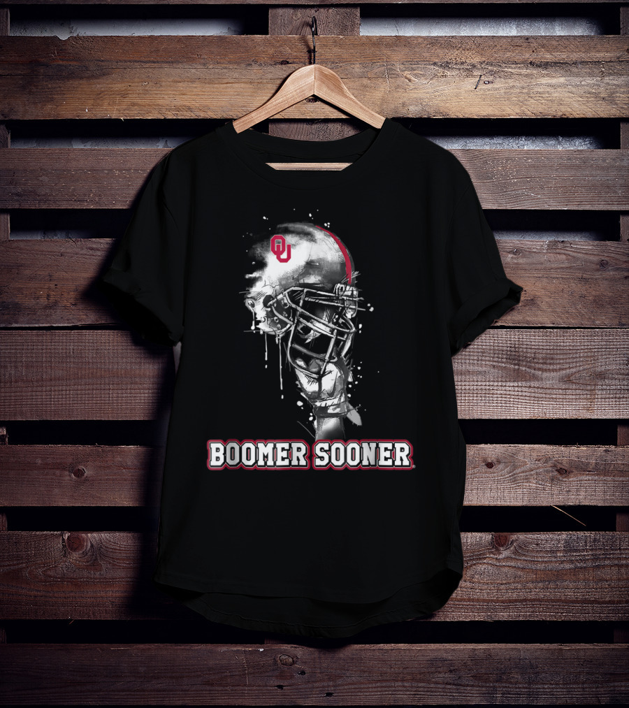 Boomer Sooner Oklahoma Sooners Helmet OU T-Shirt