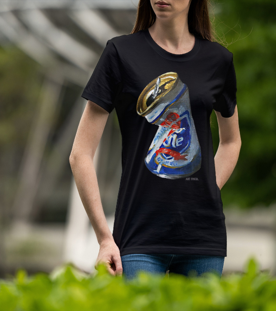 Pabst Blue Ribbon Crushed Beer Can T-Shirt