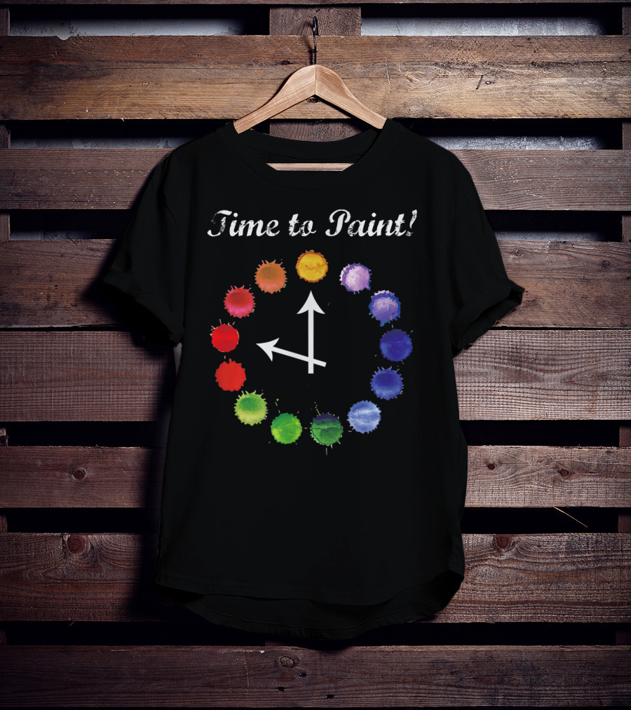 Time To Paint Colorful Clock Palette T-Shirt