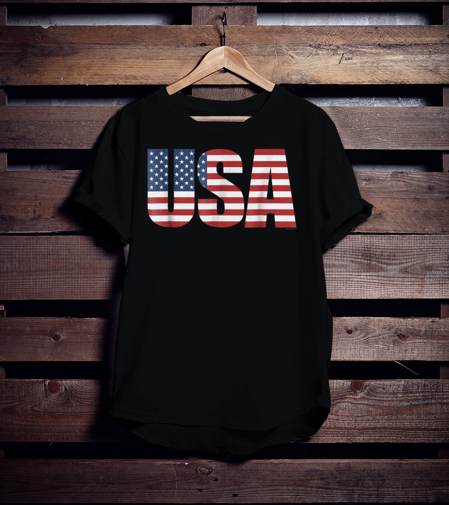 USA American Flag Patriotic Men T-Shirt