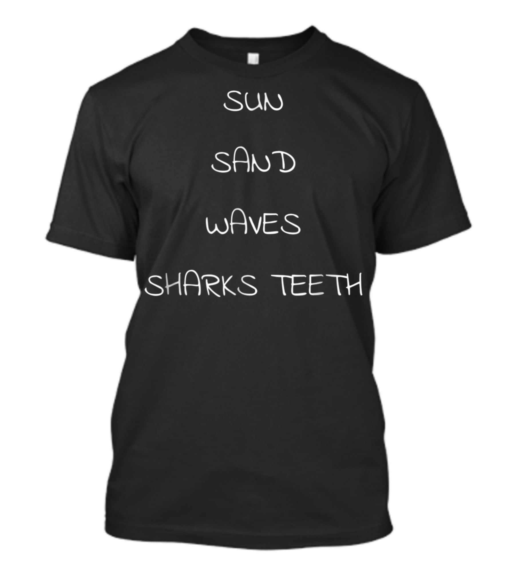 Sun Sand Waves Sharks Teeth Hunter T-Shirt